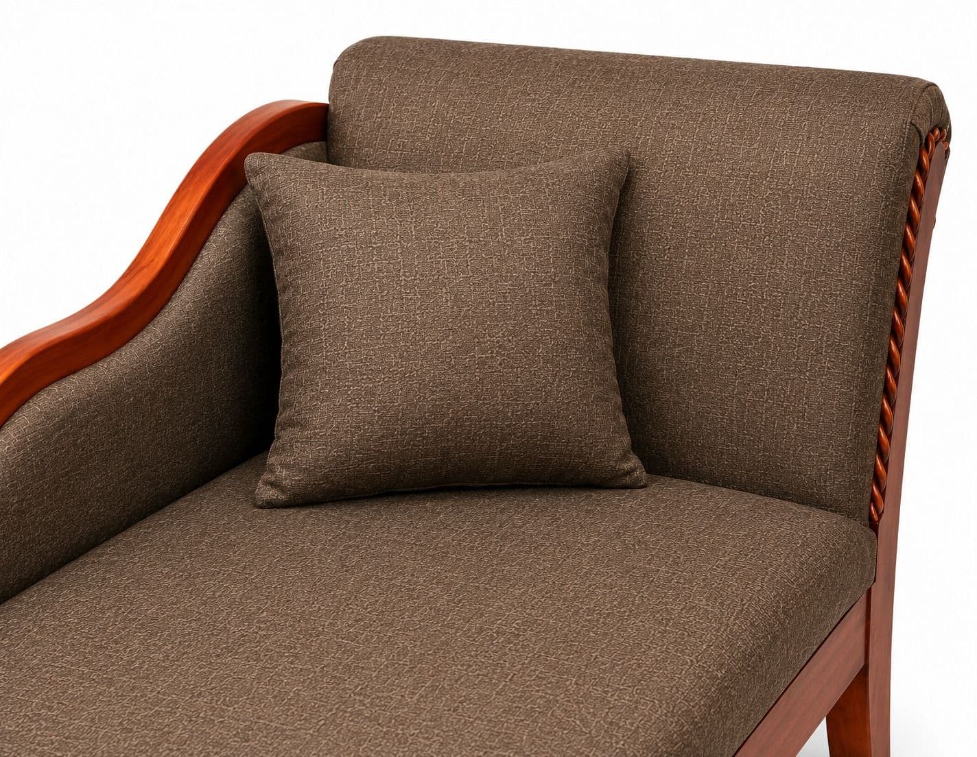 Image 7 for Backrest Diwan Jute Fabric And Solid Rubber Wood (BTM)