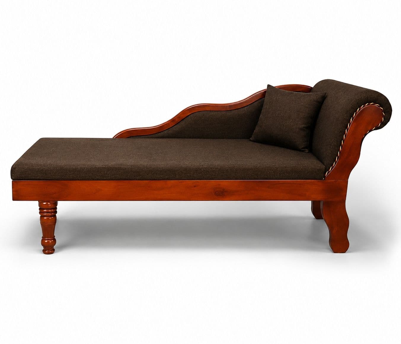 Image 3 for Backrest Diwan Jute Fabric And Solid Rubber Wood (BTM)