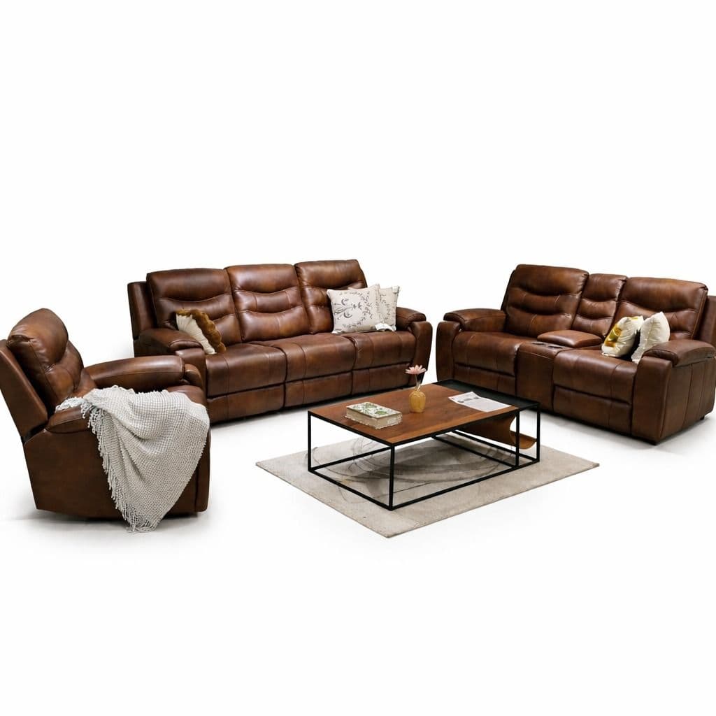 Image 2 for Manwah U70731HM 3+2+1 Power Recliner Leather