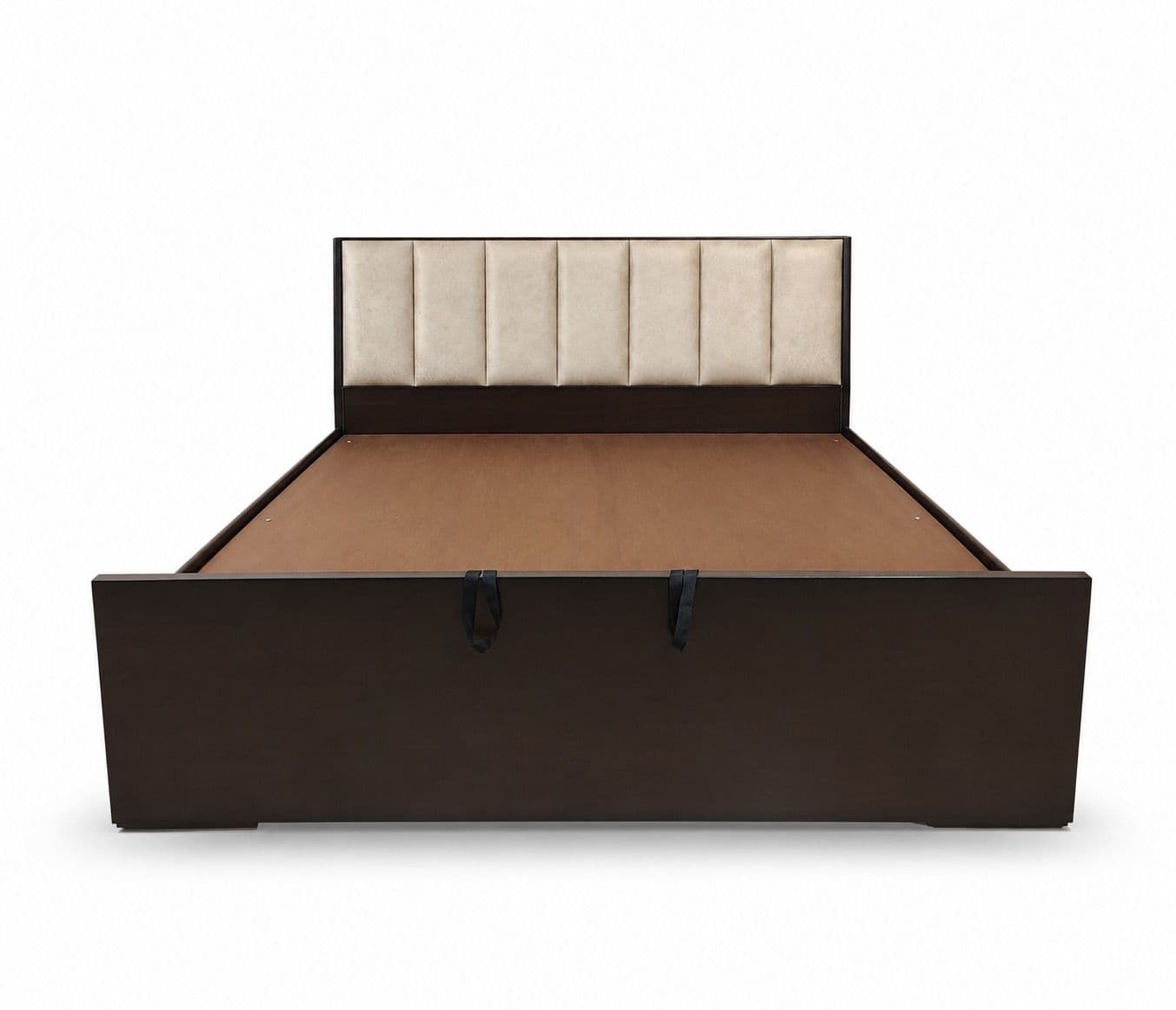 Image 9 for Patti Cushion Cot King Size 72"x78 "Box With Hydraulic Play And Engeneering Wood Legs Assam Teak (BSK)