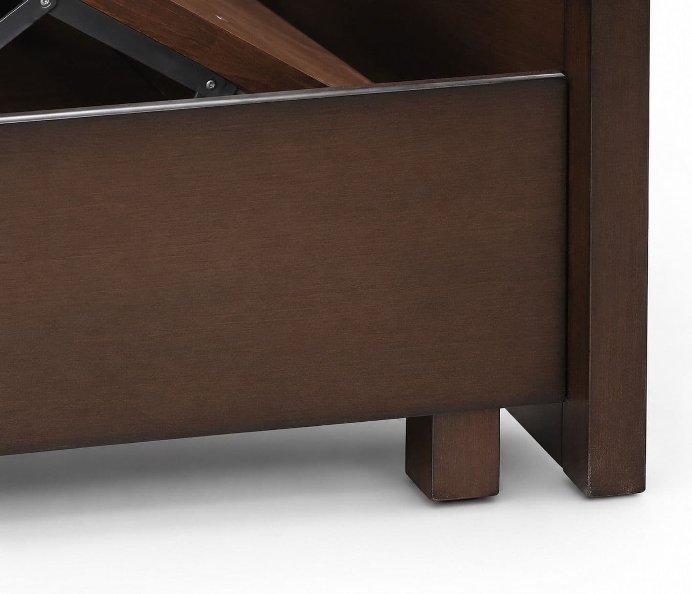 Image 4 for Patti Cushion Cot King Size 72"x78 "Box With Hydraulic Play And Engeneering Wood Legs Assam Teak (BSK)