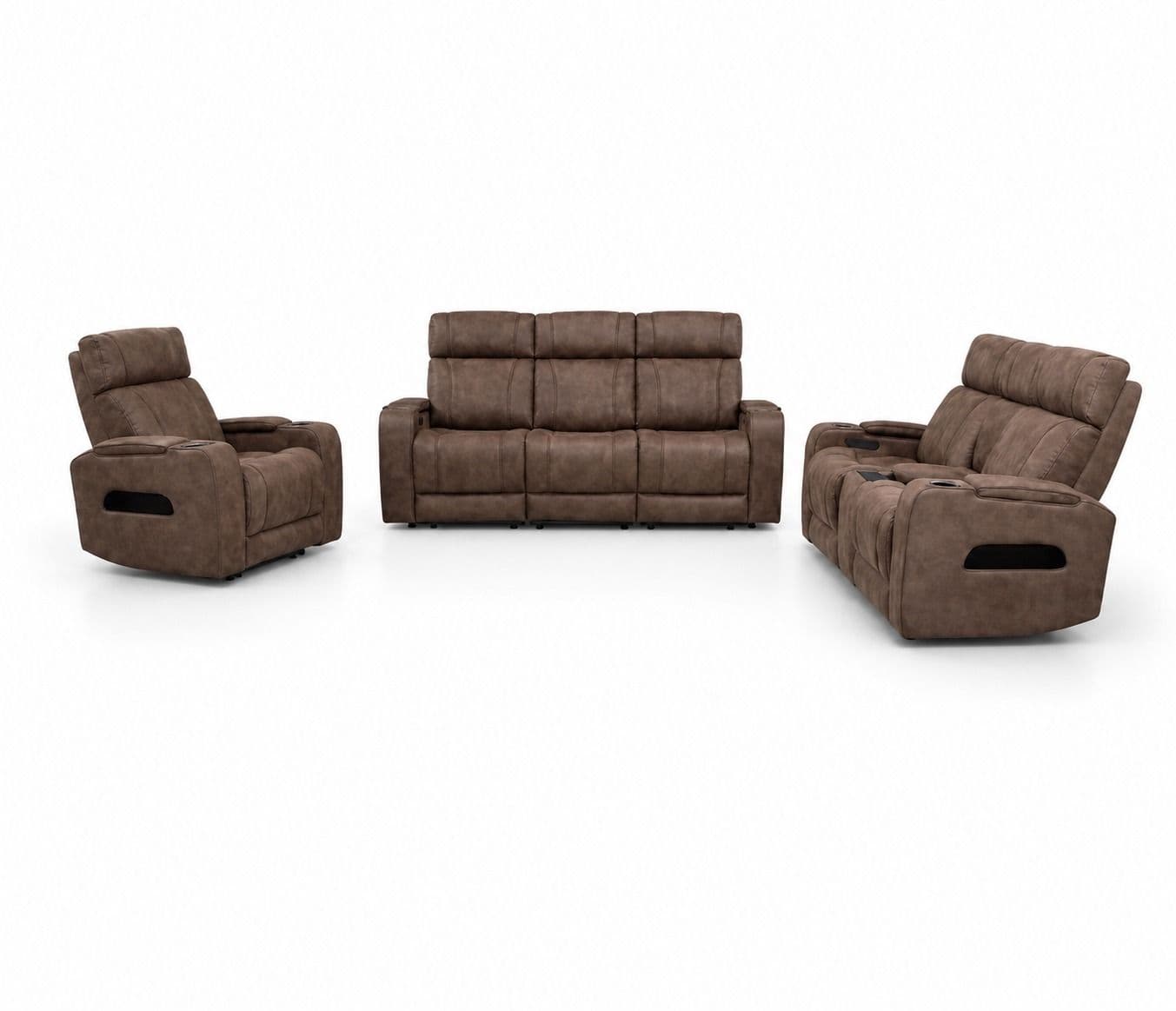 Image 3 for Manwah 71137BTZ 3+2+1 Power Recliner Fabric