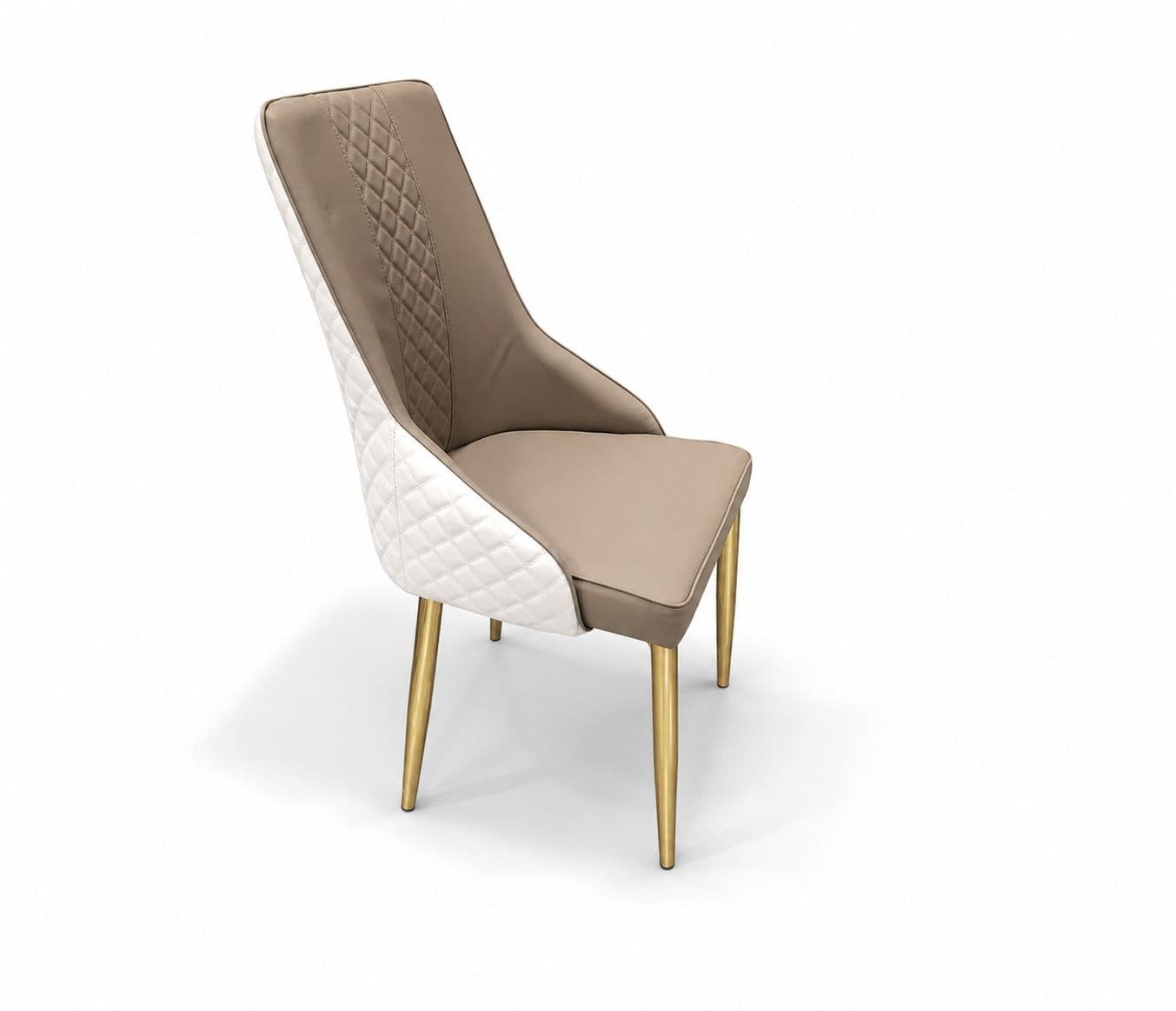 Image 8 for A890/ C609 Grey Chair 1+6 Seater Dining Set With Marble Top And PVD Gold Base (HYD)