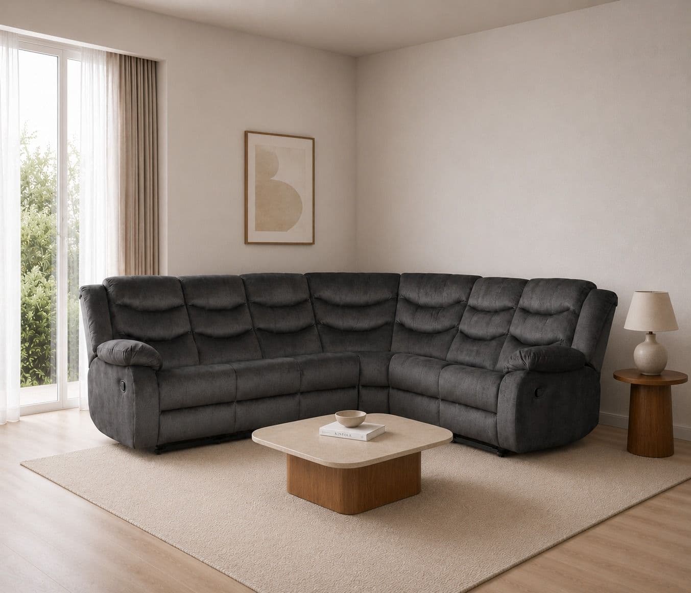 Image 1 for 3 Step Recliner L-Shape Sofa (ZAM) (OWD)