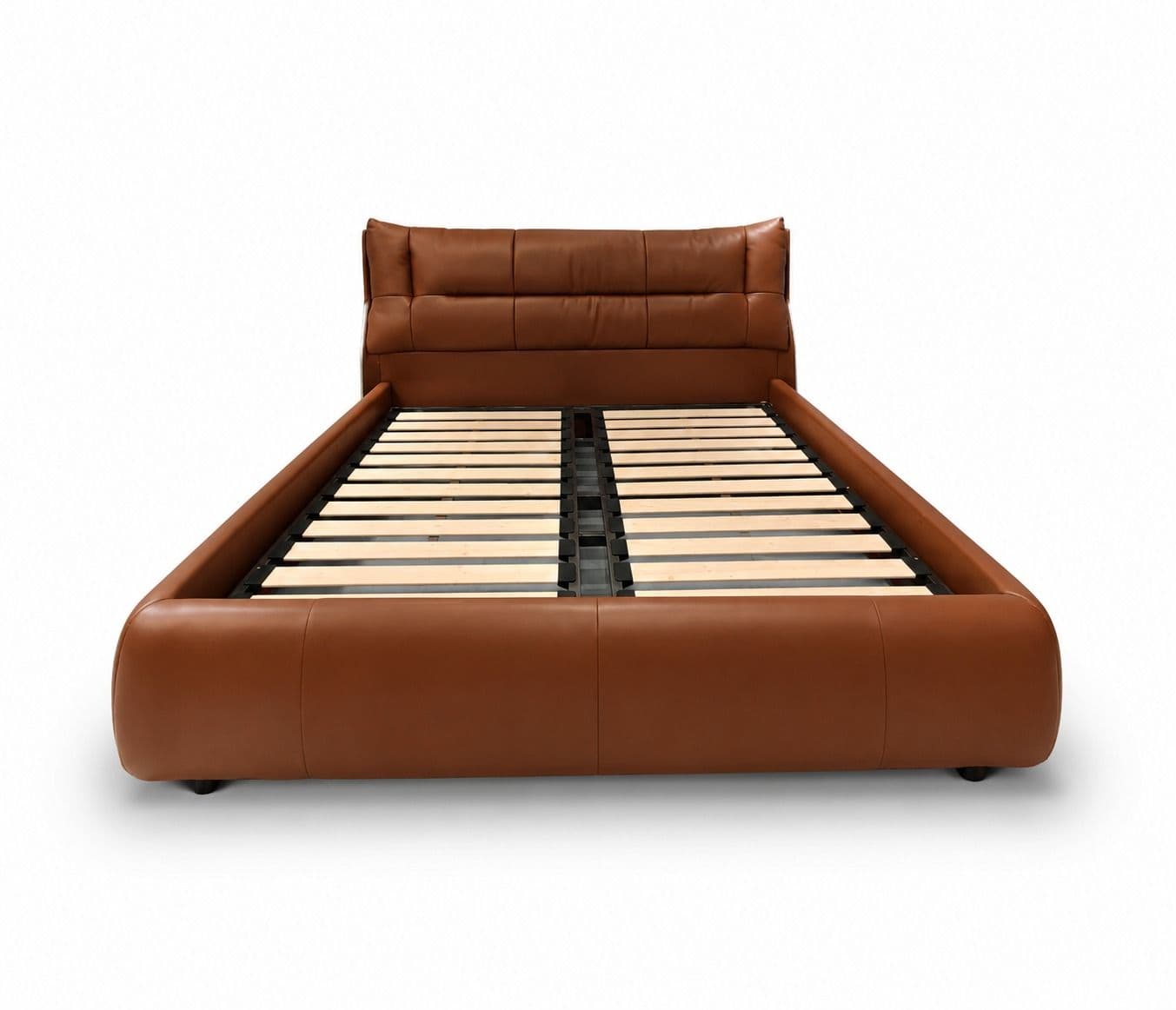 Image 4 for SB-2512 King Size Bed With Hydraulic Stoarge Multi Layer Solid Wood Full Grain Leather With Sponge + Feather (WF)(HYD)
