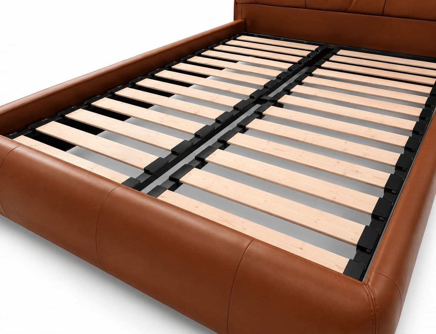 Image 9 for SB-2512 King Size Bed With Hydraulic Stoarge Multi Layer Solid Wood Full Grain Leather With Sponge + Feather (WF)(HYD)