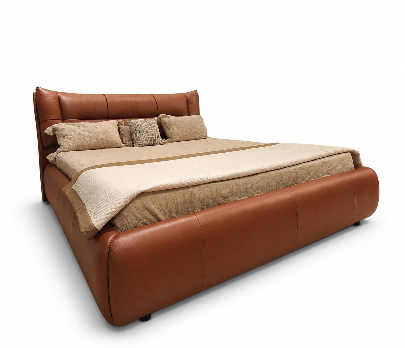 Image 3 for SB-2512 King Size Bed With Hydraulic Stoarge Multi Layer Solid Wood Full Grain Leather With Sponge + Feather (WF)(HYD)