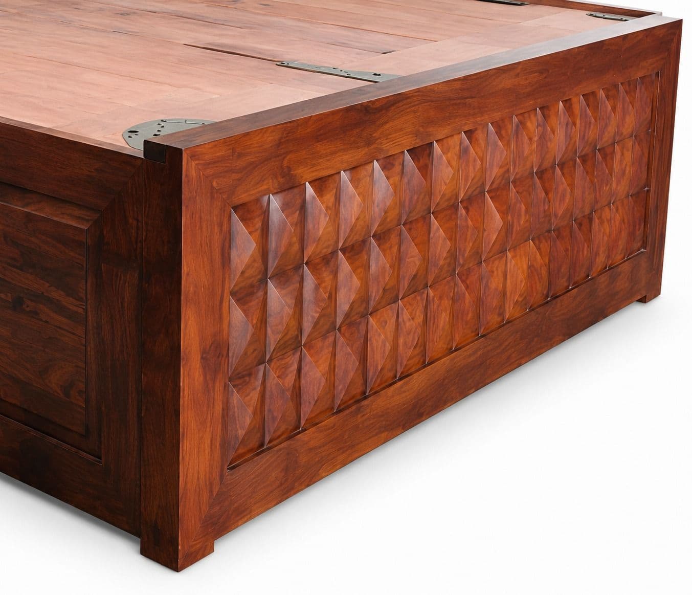 Image 8 for Diamond Queen Cot With Box Storage Sheesham Wood (BGPKU) (OWD)