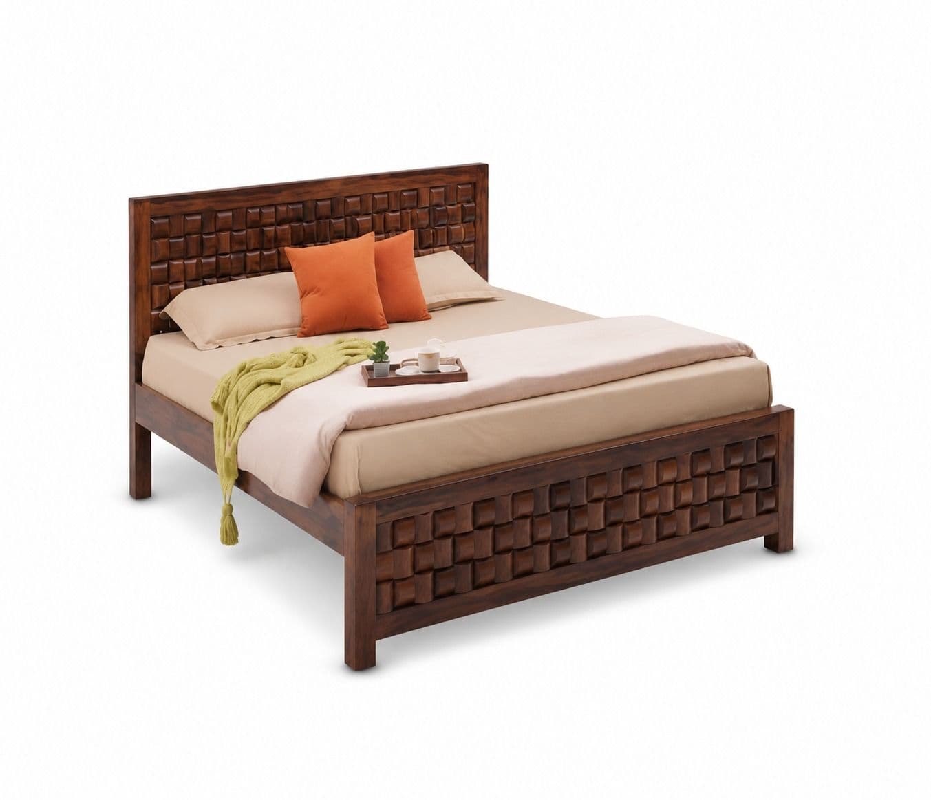 Image 2 for Niwar King Cot Sheesham Wood (BGPKU) (OWD)