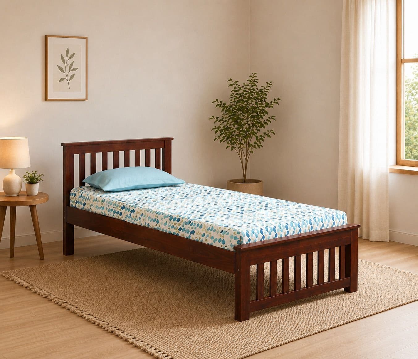 Image 1 for Vertical Strip Single Cot Sheesham Wood (BGPKU) (OWD)