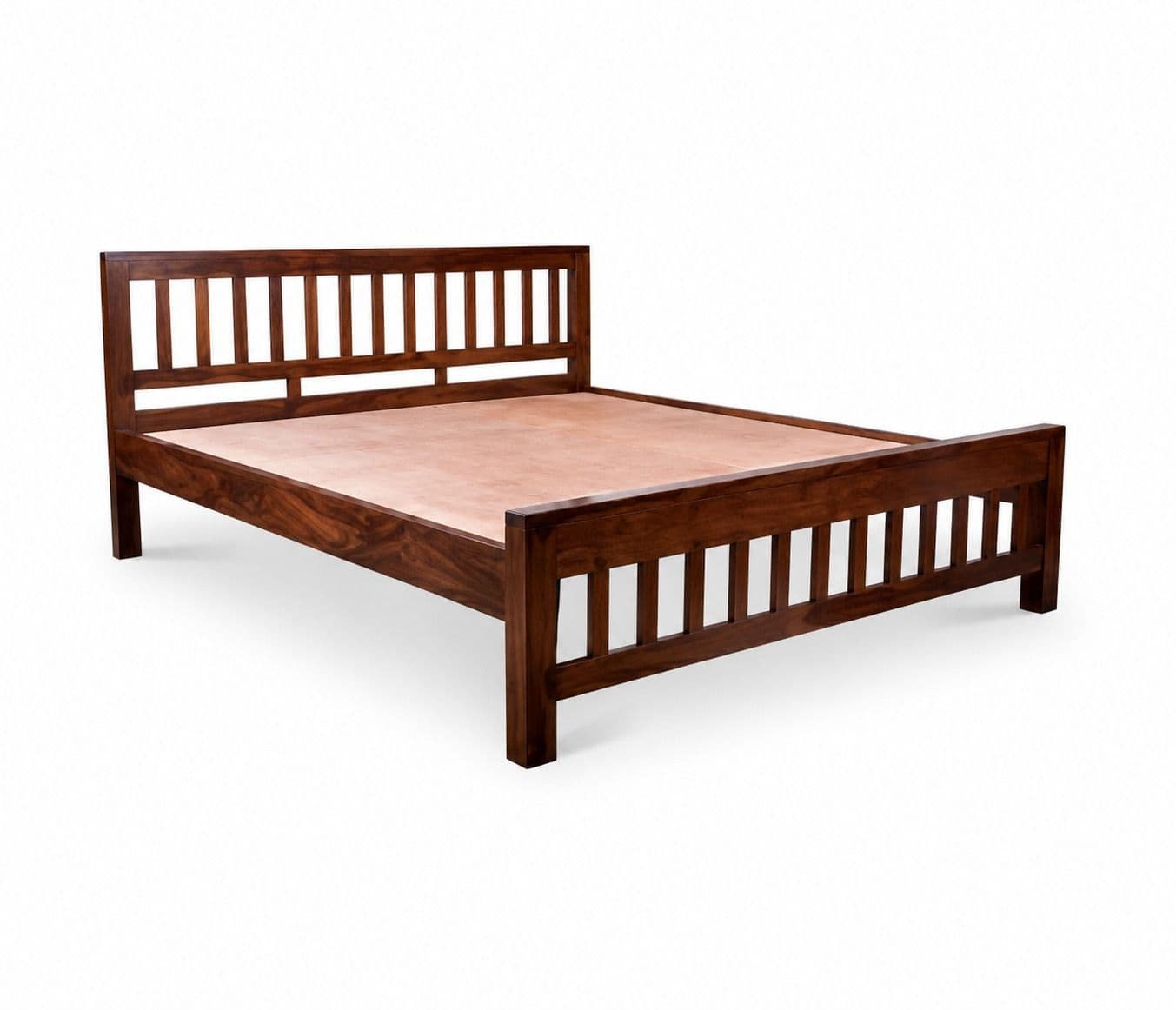 Image 2 for Vertical Strip Queen Cot Sheesham Wood (BGPKU) (OWD)