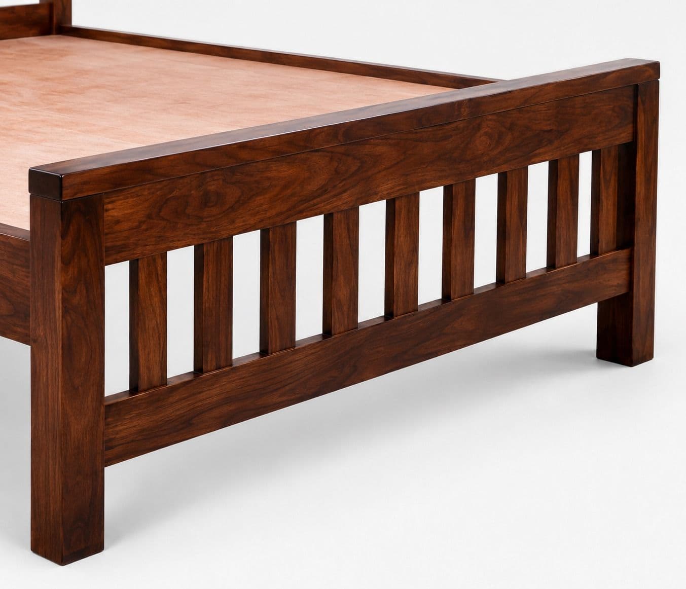 Image 5 for Vertical Strip Queen Cot Sheesham Wood (BGPKU) (OWD)