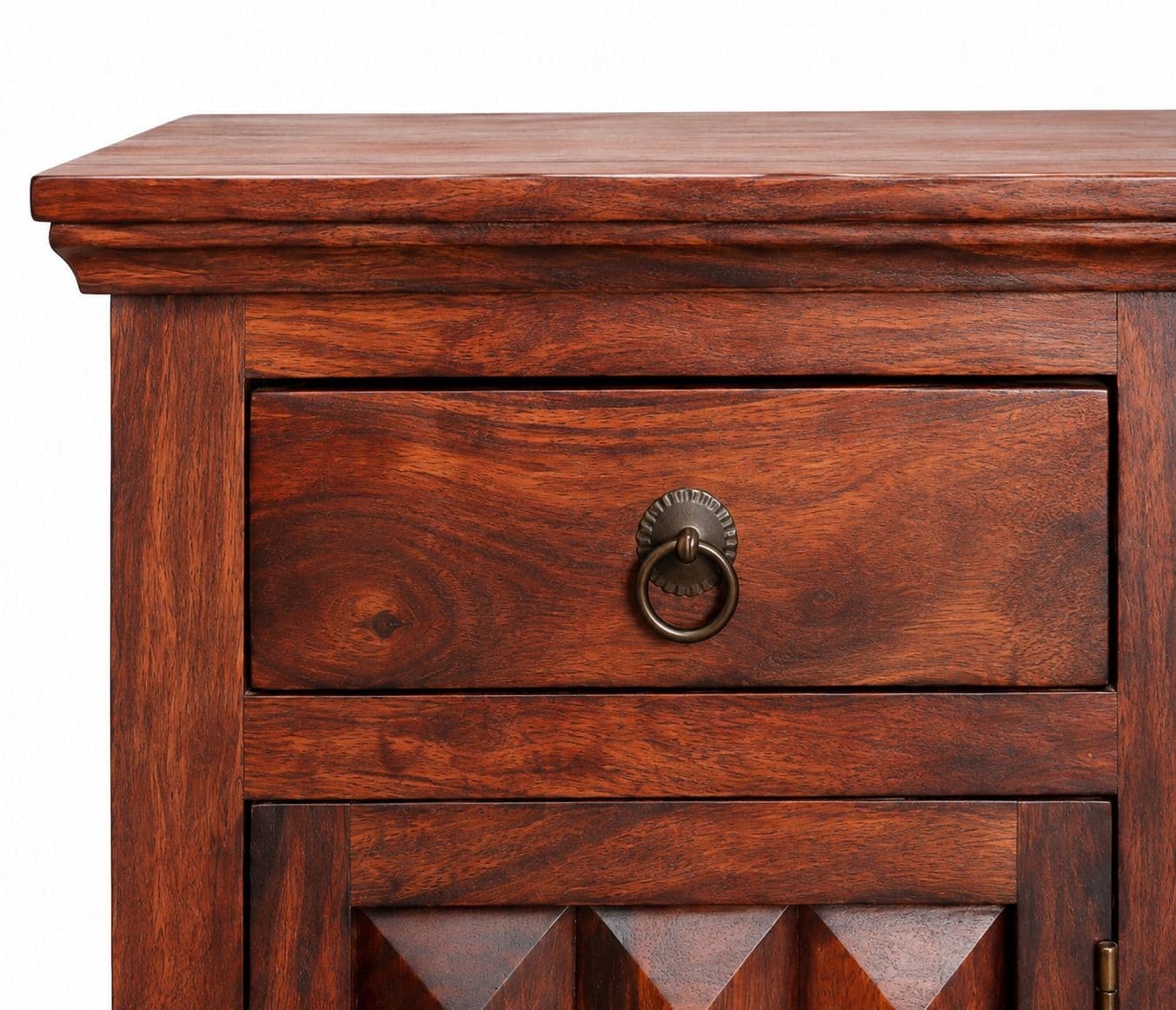 Image 4 for Diamond Bedside Table Sheesham Wood (BGPKU) (OWD)