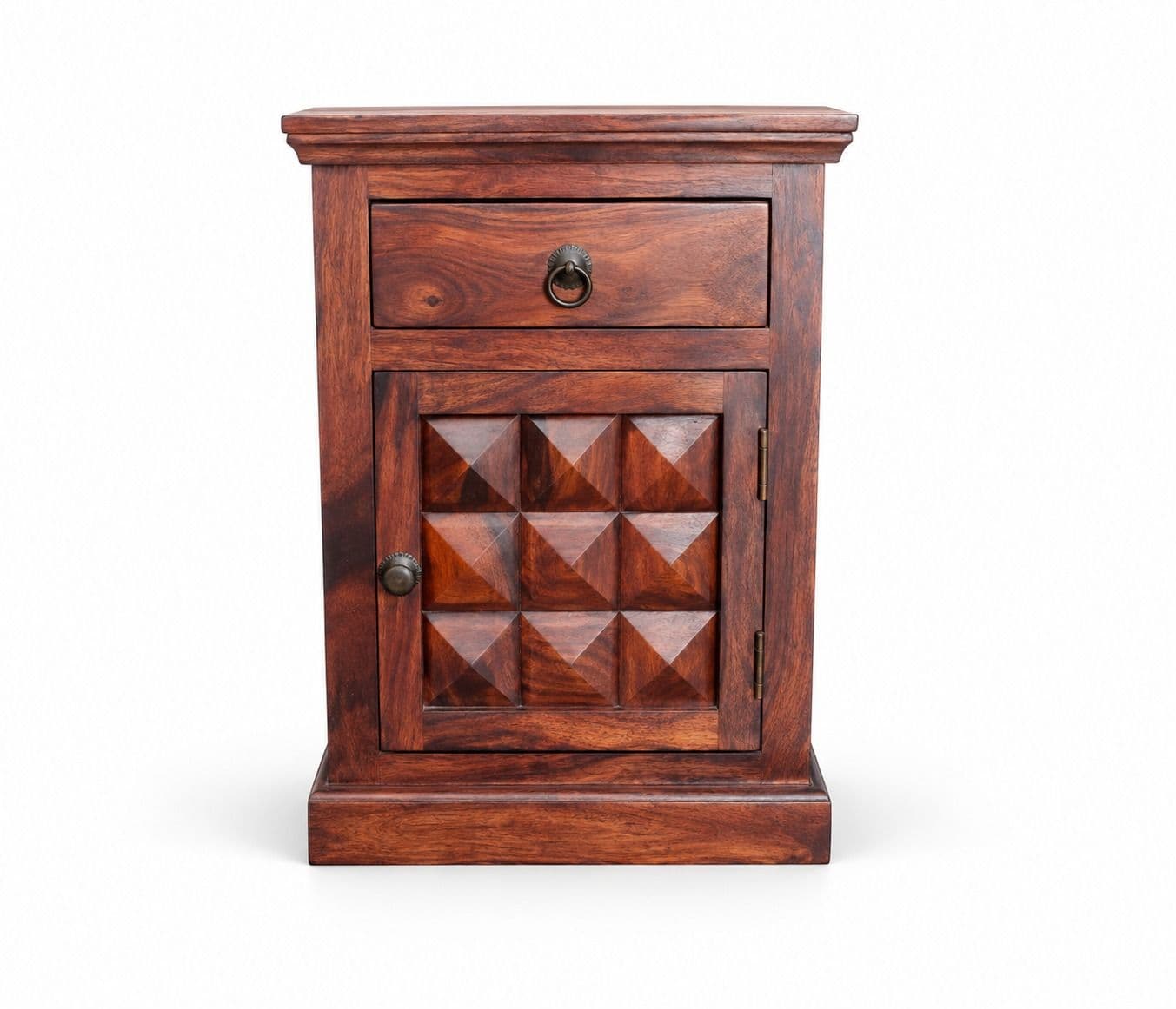Image 2 for Diamond Bedside Table Sheesham Wood (BGPKU) (OWD)