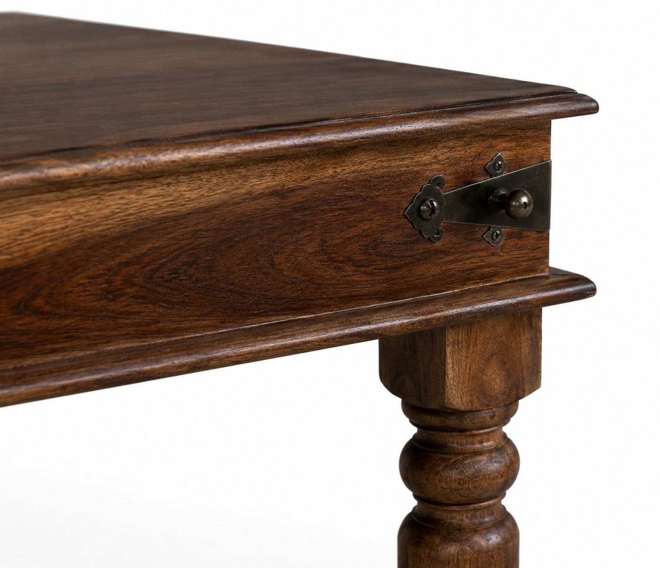 Image 4 for Plain Coffee Table with Round Legs Sheesham Wood (BGPKU) (OWD)