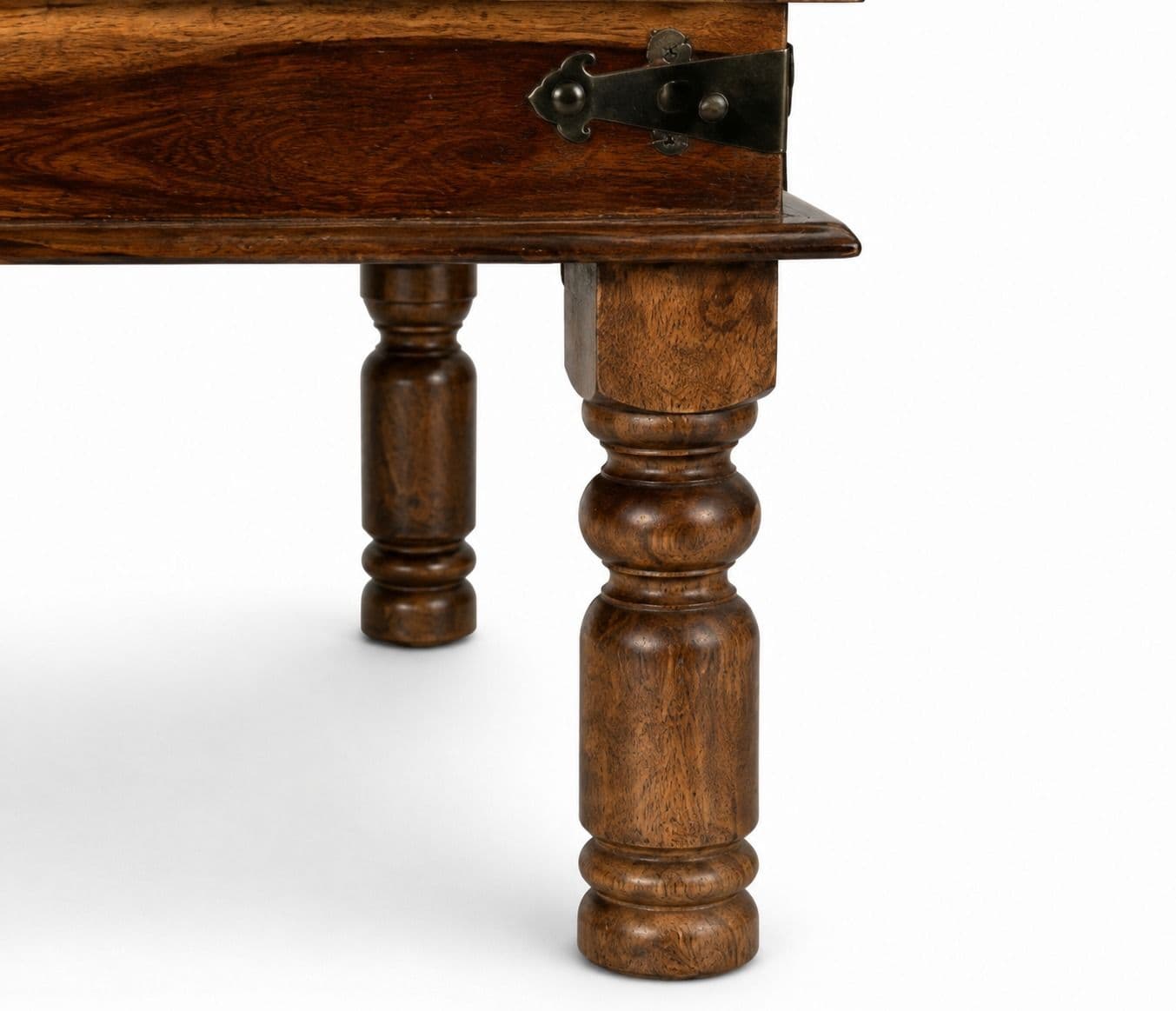 Image 5 for Plain Coffee Table with Round Legs Sheesham Wood (BGPKU) (OWD)