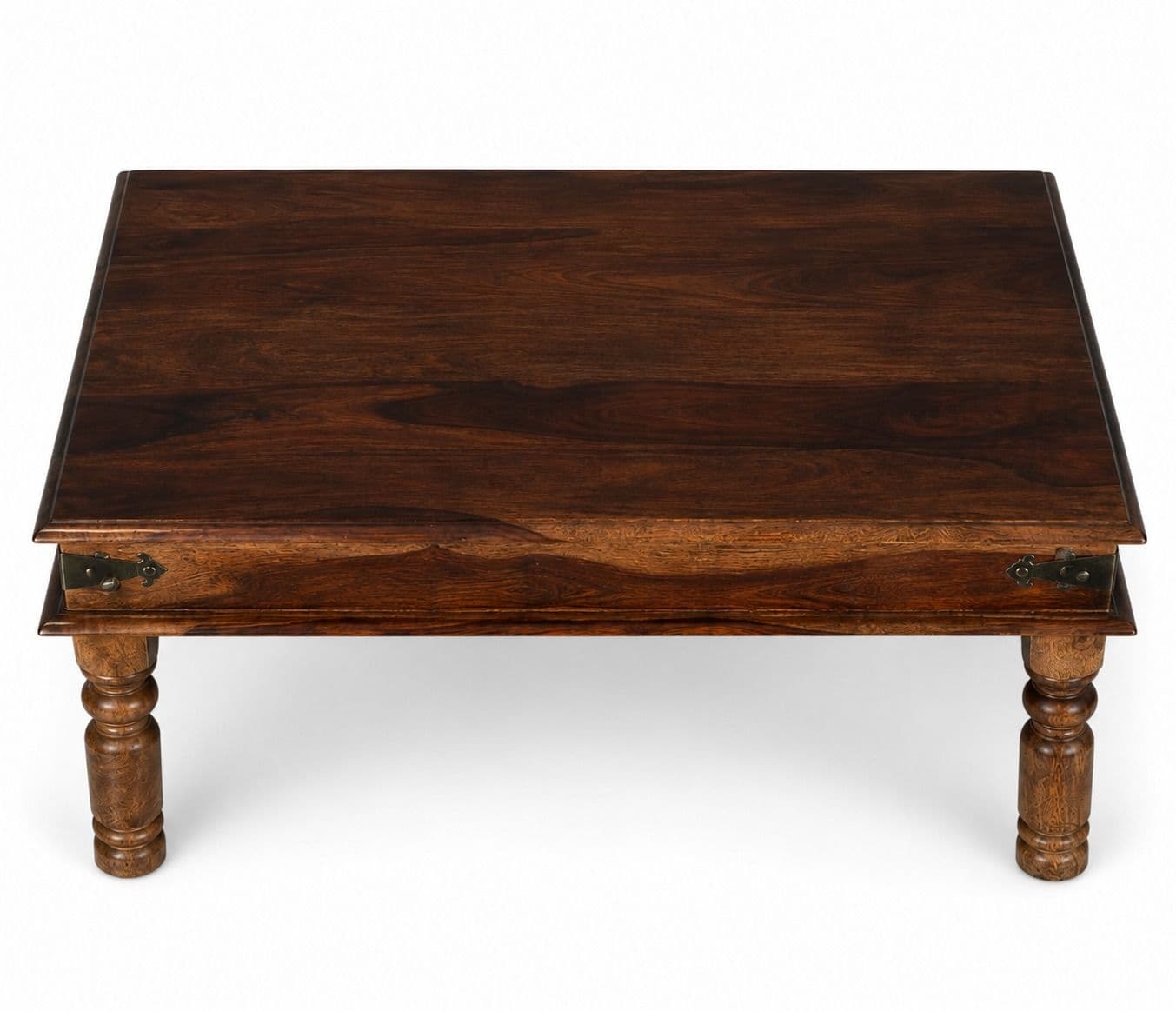Image 3 for Plain Coffee Table with Round Legs Sheesham Wood (BGPKU) (OWD)