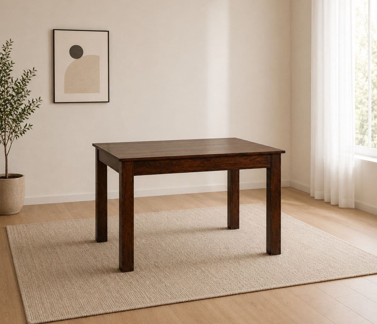 Image 1 for Square Leg Dining Table Sheesham Wood (BGPKU) (OWD)