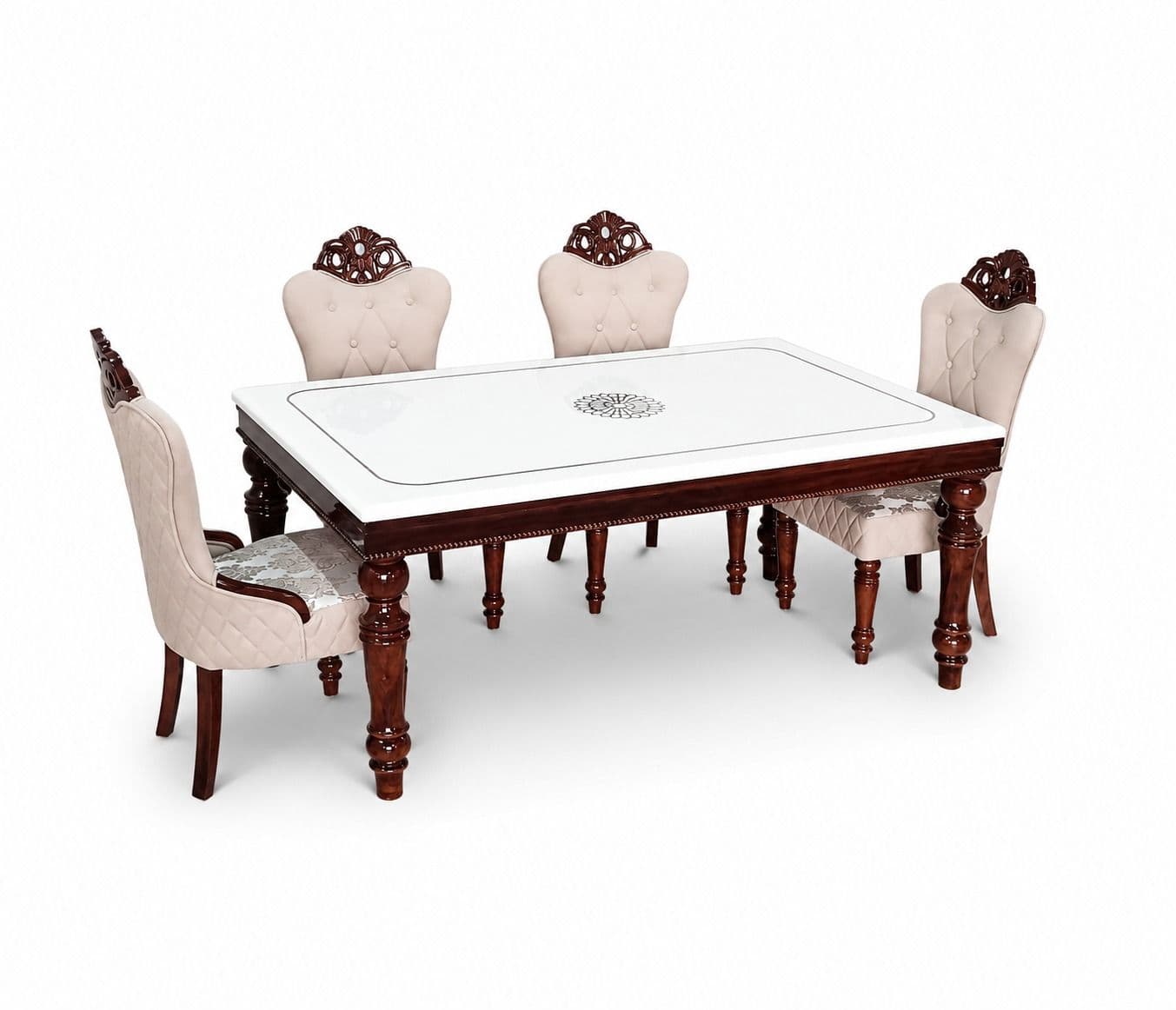 Image 5 for Ring Goli 1+6 Seater Dining Set ( RCH TD)(OWD)(BTM)
