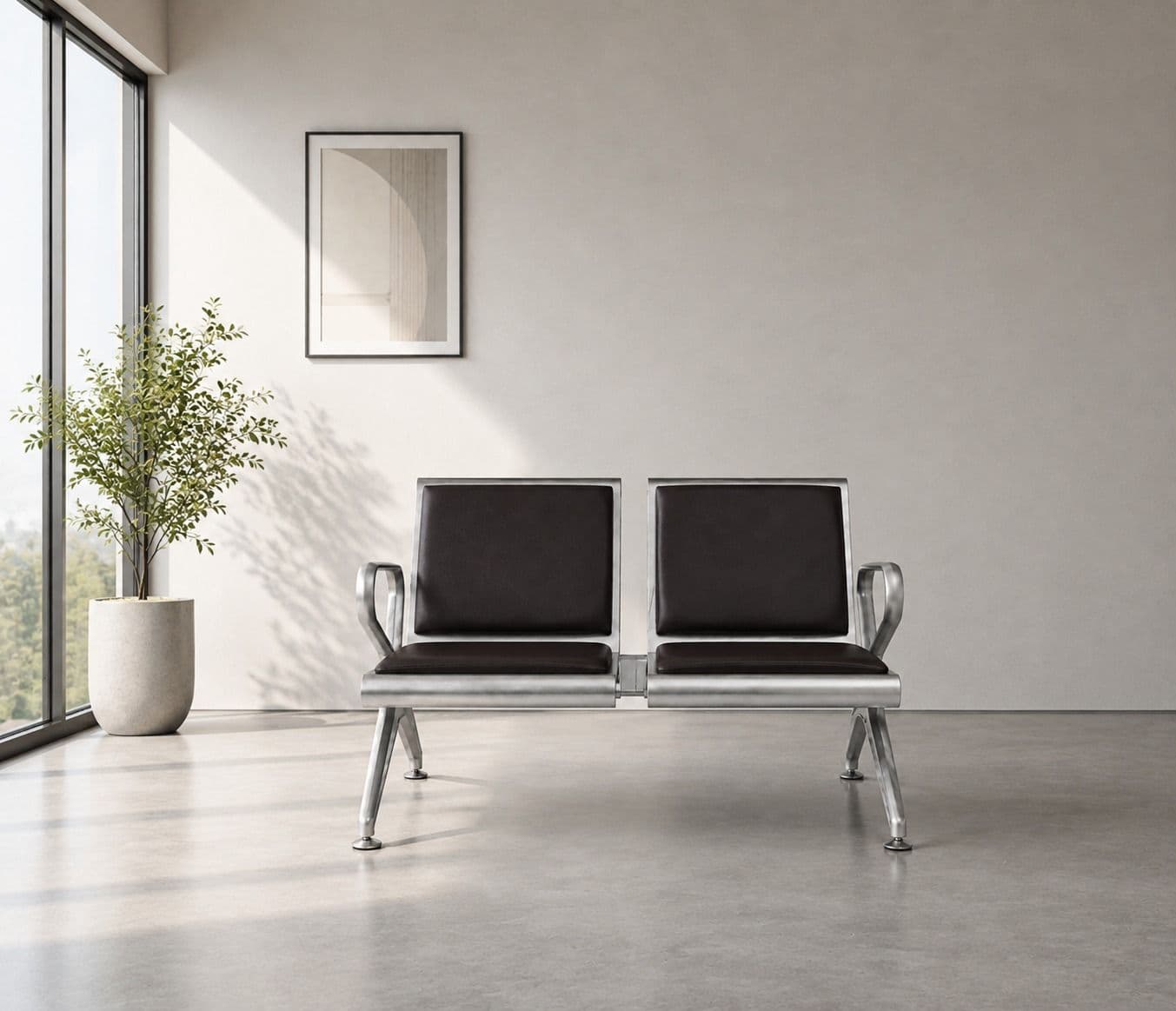 Image 1 for Metro 2 Seater With Cushion Waiting Room Chair (PM)