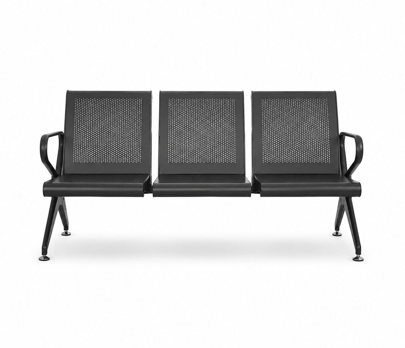 Image 2 for Metro 3 Seater Black Waiting Room Chair (PM)