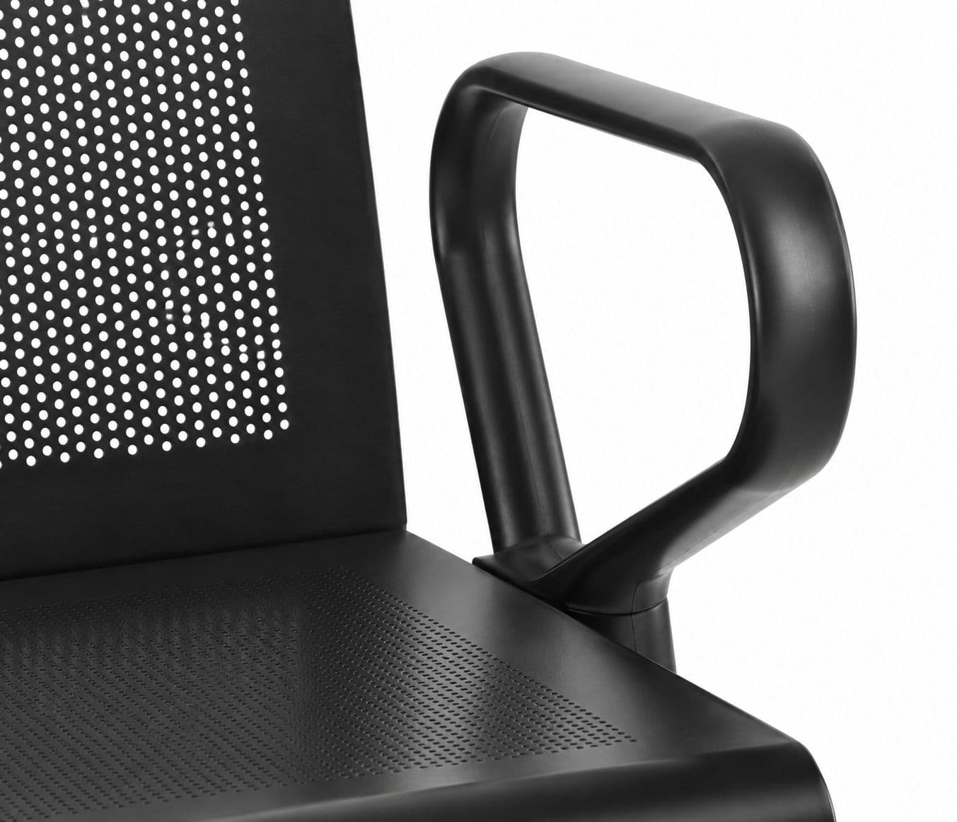 Image 4 for Metro 2 Seater Black Waiting Room Chair (PM)