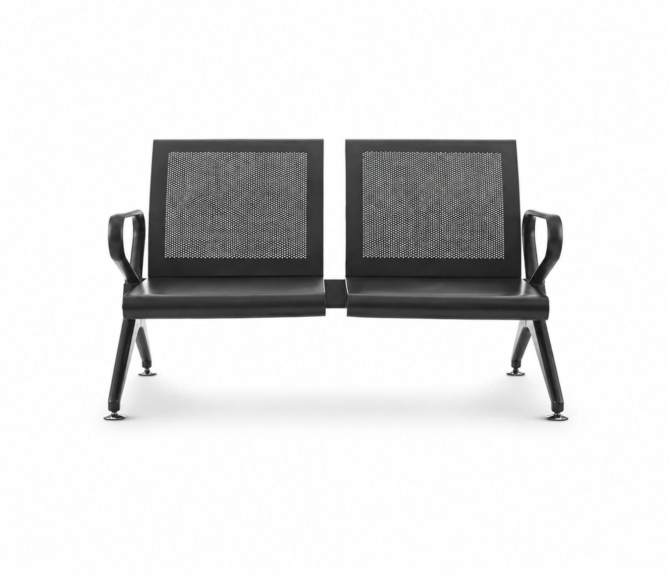 Image 2 for Metro 2 Seater Black Waiting Room Chair (PM)