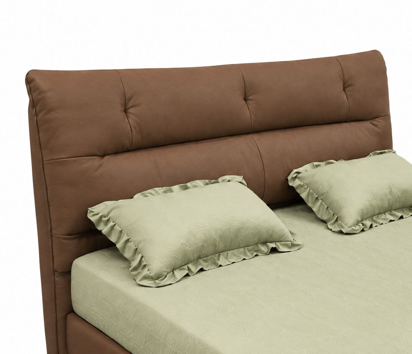 Image 3 for 1366_20 King Size Without Storage Leather Bed With Pine Wood Frames (HYD)