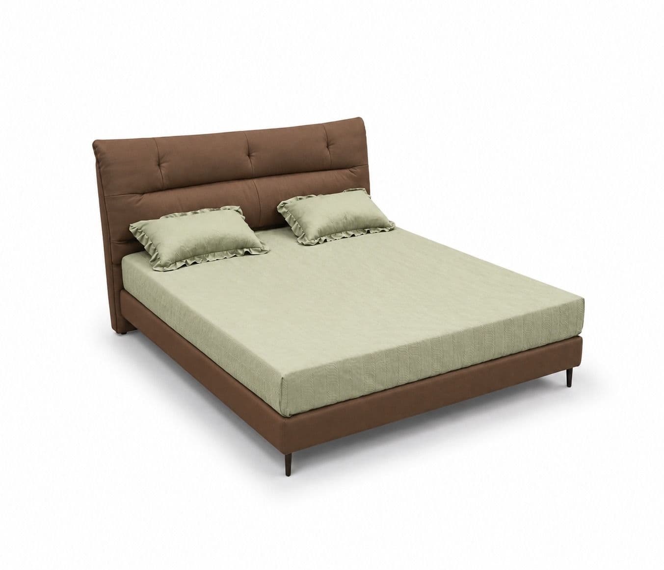 Image 6 for 1366_20 King Size Without Storage Leather Bed With Pine Wood Frames (HYD)