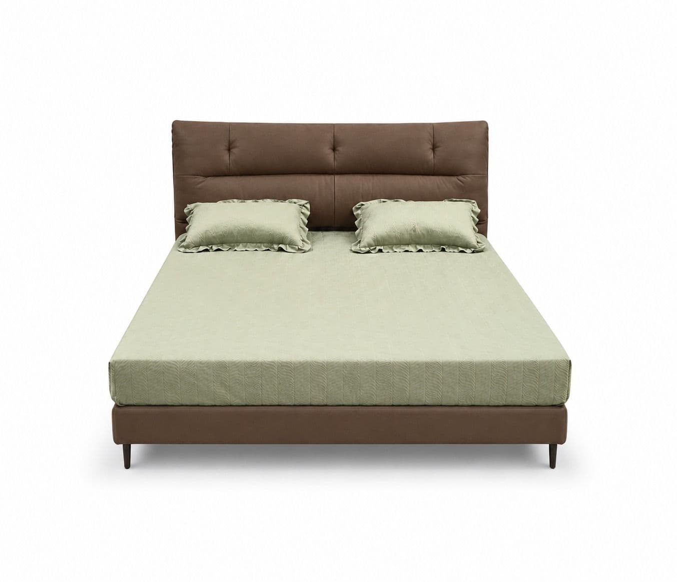 Image 7 for 1366_20 King Size Without Storage Leather Bed With Pine Wood Frames (HYD)