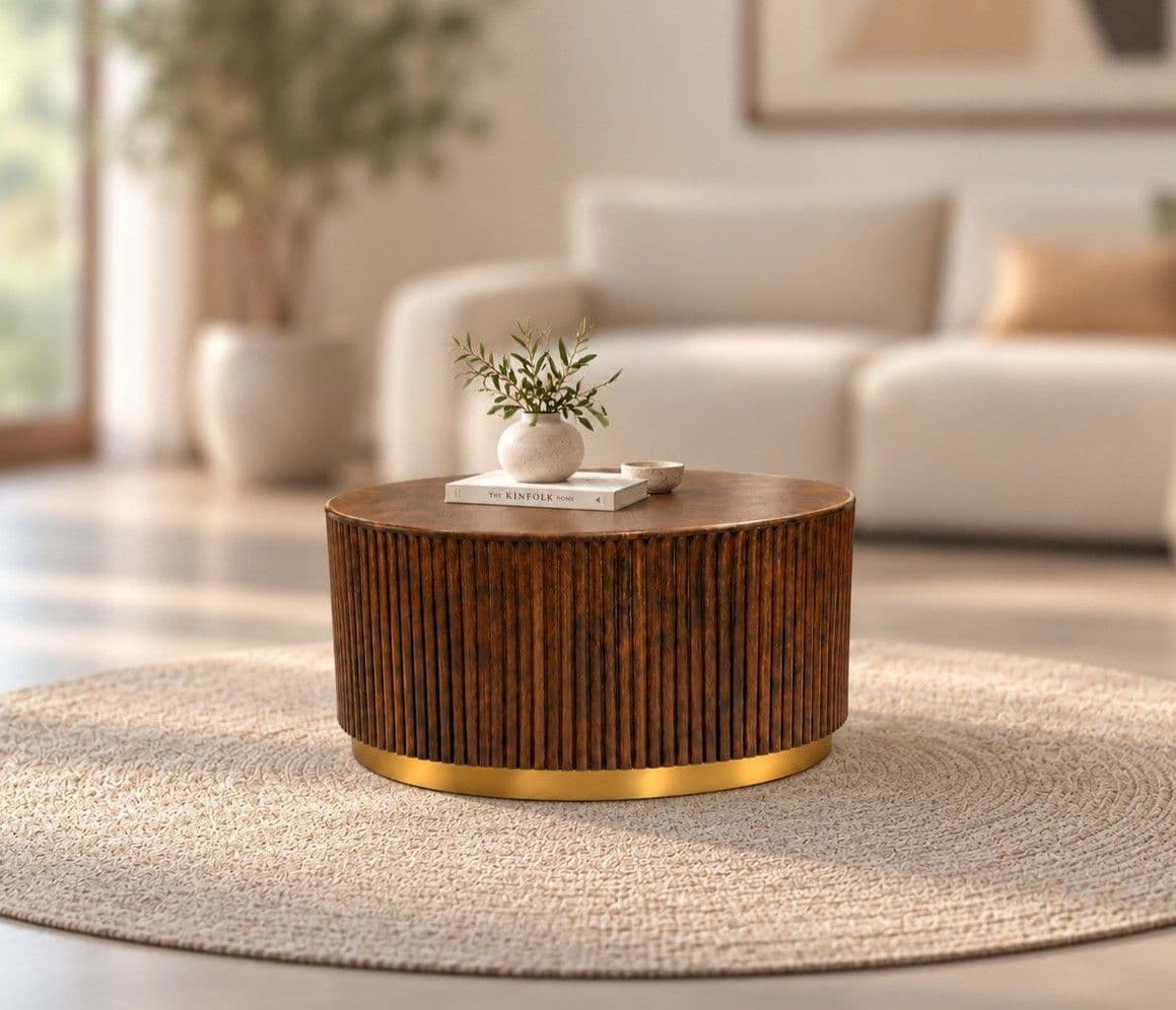 Fluted Round Coffee Table (WF)