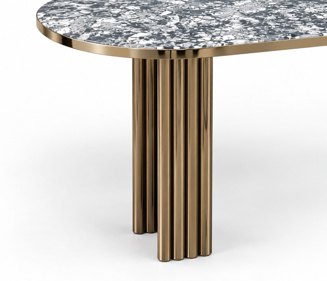 Image 4 for AH 2311. Center Table 2 Set Ceramic With Metal Base (BTM OTD)