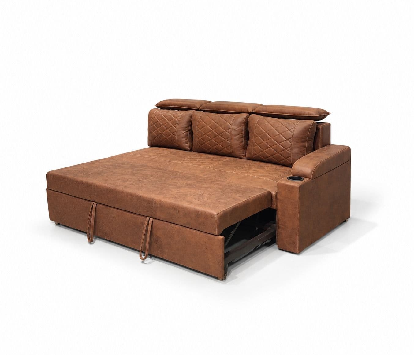 Image 13 for Dreamer Sofa Cum Bed Micro Suede Fabric Neem Wood Frames 40 Density Cushions Back Foam Recron Polly (BTM OTD)