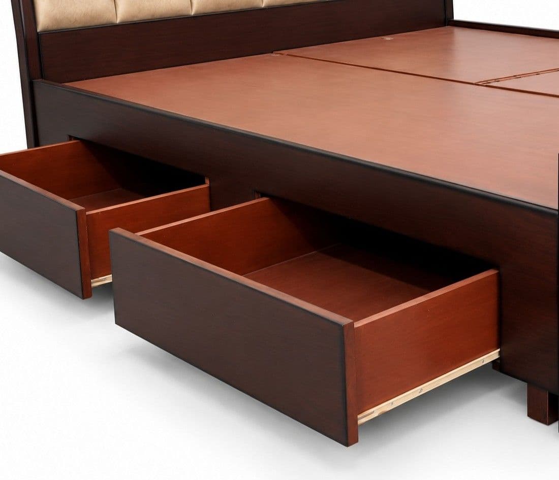Image 3 for Cushion Patti Cot King Size With Regular Storage (WH)