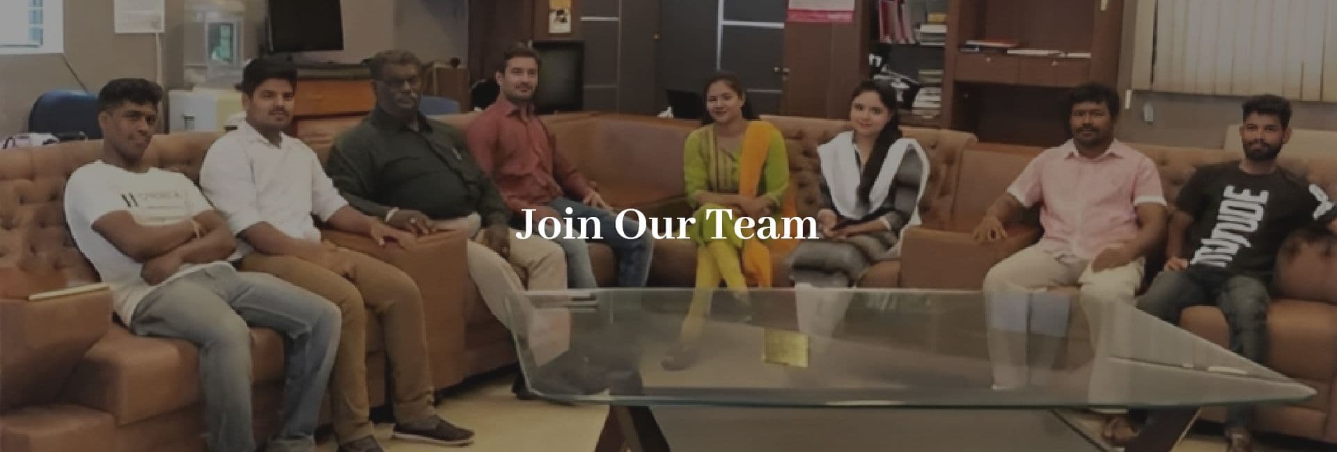 Career Banner showing motivated team