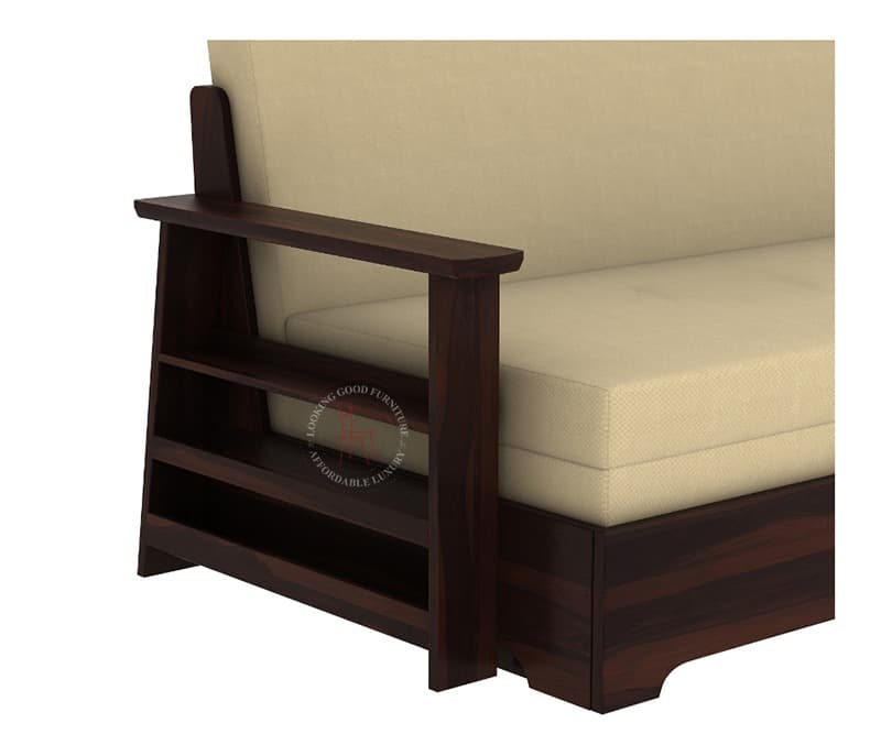 Image 9 for Delis Sheesham Wood Sofa Cum Bed Without Armrests