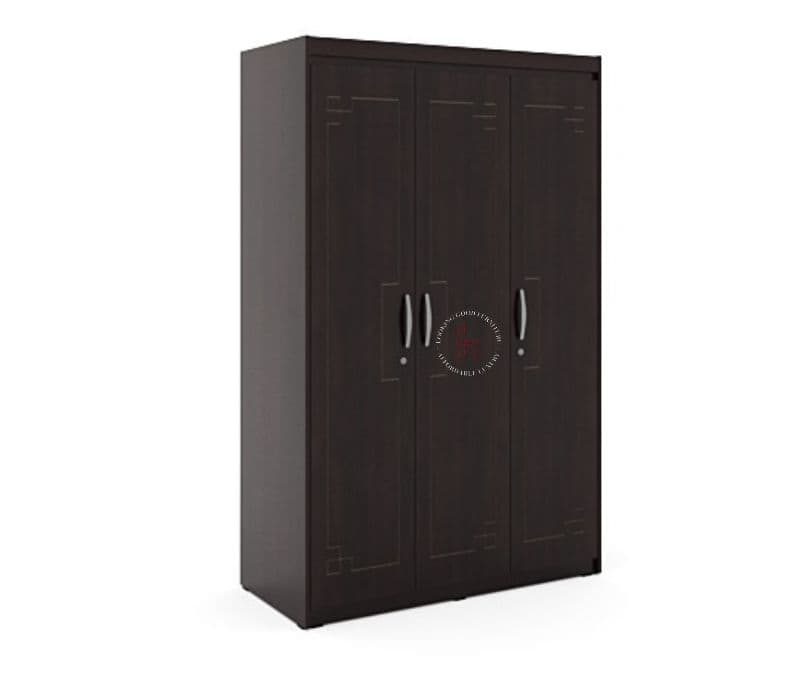 Image 3 for Armaira 3 Door Multi Utility Wardrobe (Walnut Satin)