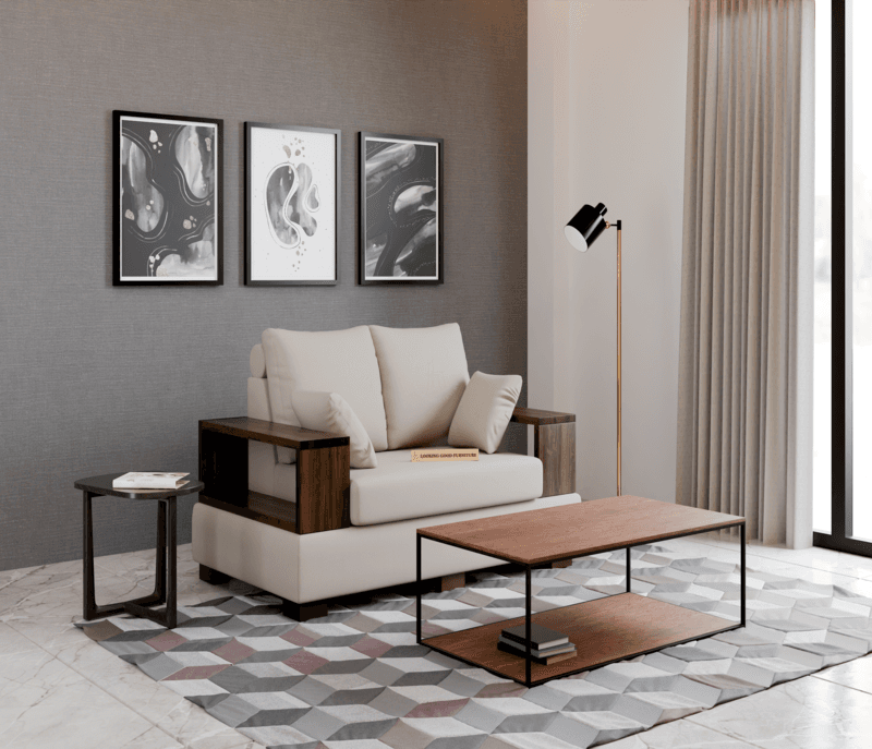 Image 1 for Box Sofa (Suede Velvet Fabric)