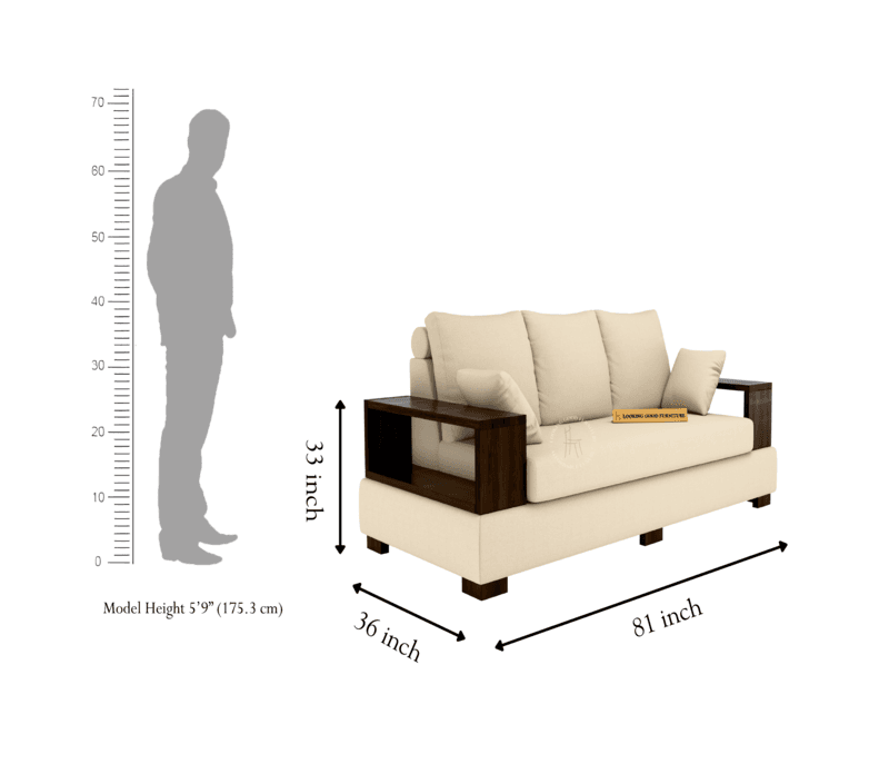 Image 7 for Box Sofa (Suede Velvet Fabric)