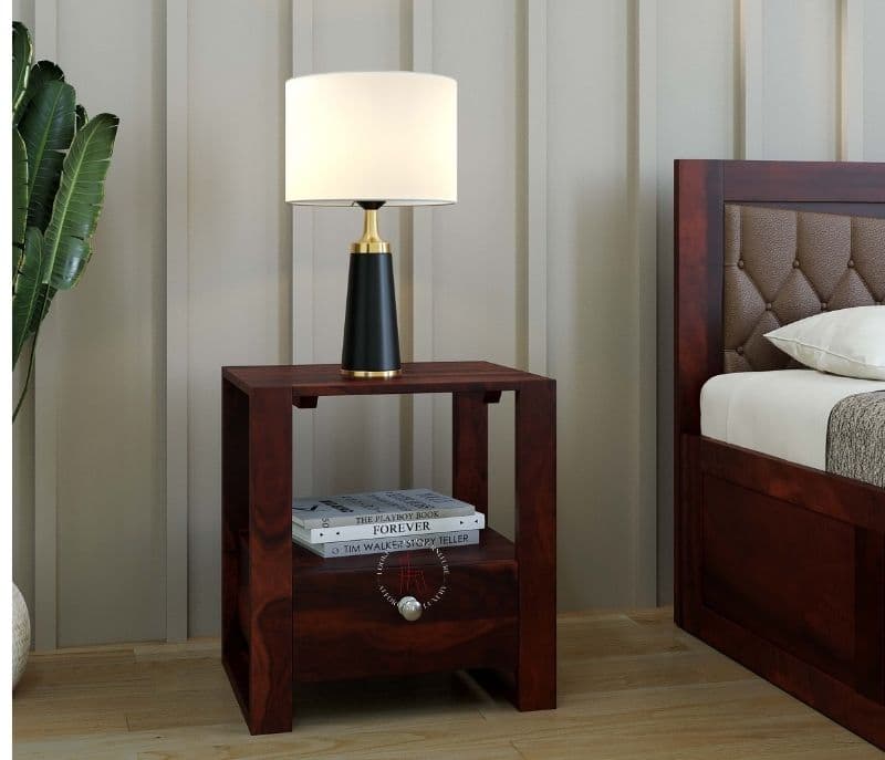 Image 1 for Mira Bedside Table (Walnut Glossy) (WI)