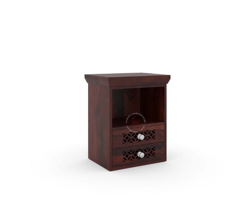Image 3 for Sujo Bedside Table (Walnut Glossy) (WI)