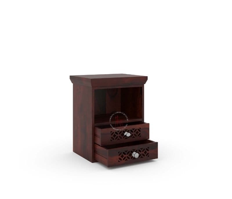 Image 4 for Sujo Bedside Table (Walnut Glossy) (WI)
