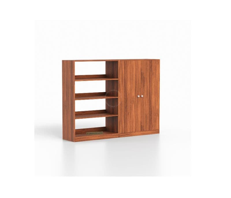 Image 4 for Alves Bookshelf with Storage (Exotic Teak Finish)