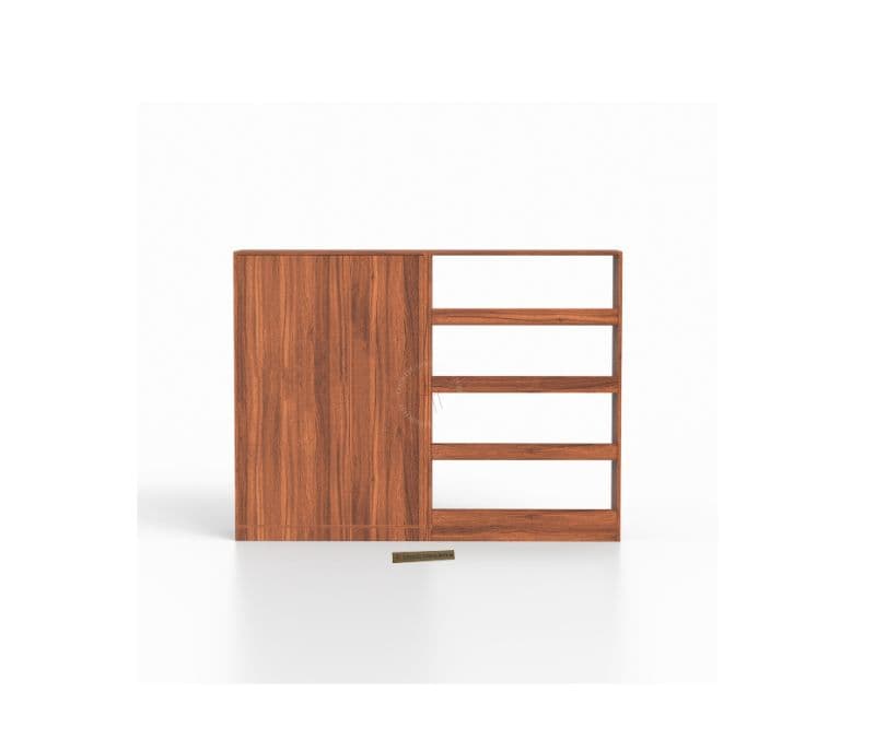 Image 5 for Alves Bookshelf with Storage (Exotic Teak Finish)