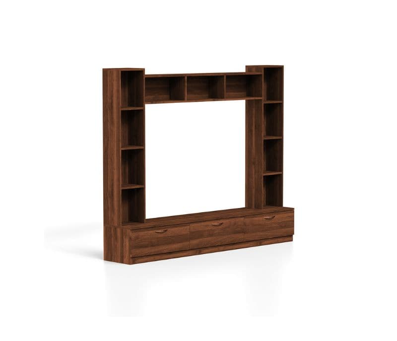 Image 2 for Hary Engineered Wood TV Unit With Cabinets (Columbian Walnut Finish)