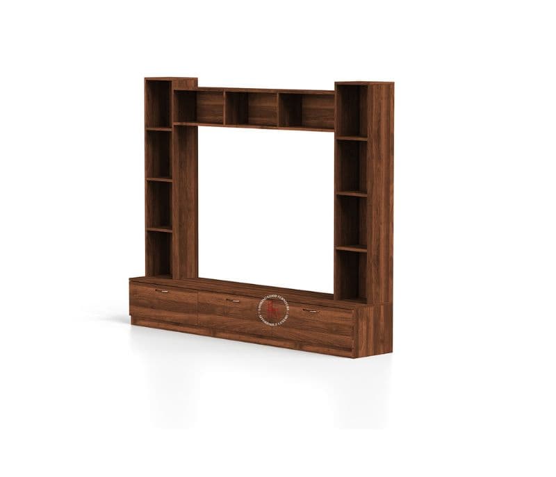 Image 4 for Hary Engineered Wood TV Unit With Cabinets (Columbian Walnut Finish)