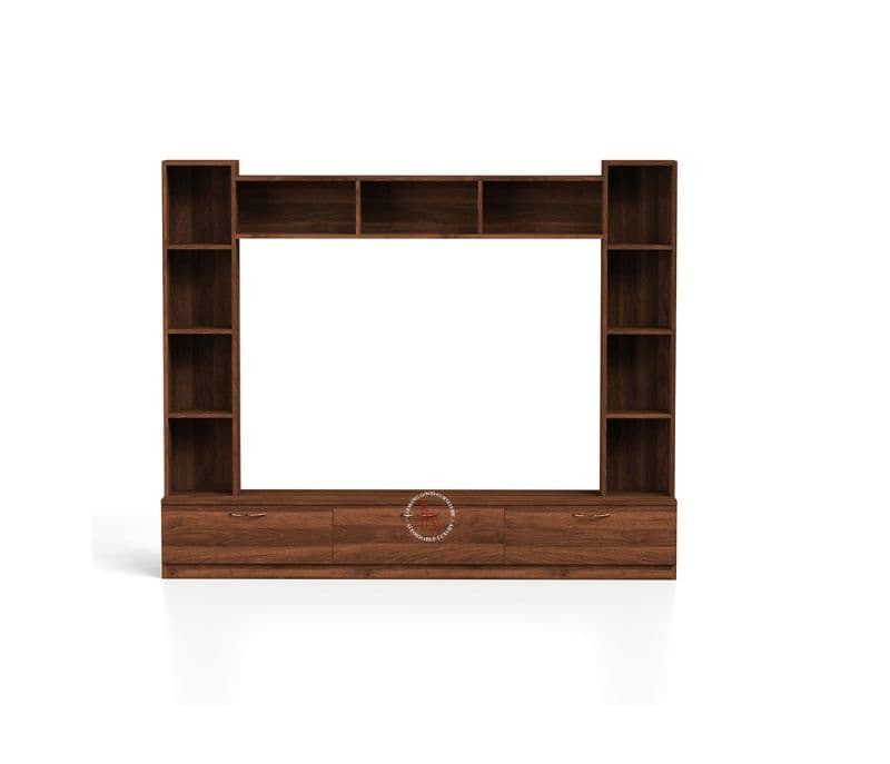 Image 5 for Hary Engineered Wood TV Unit With Cabinets (Columbian Walnut Finish)
