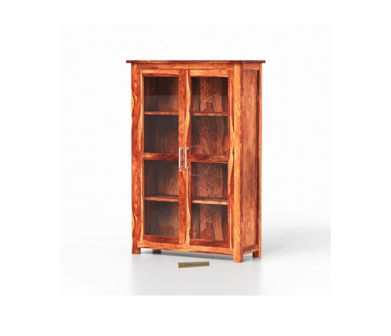 Image 4 for Occa Sheesham Wood Display Unit With Closed Storage (Honey Finish)