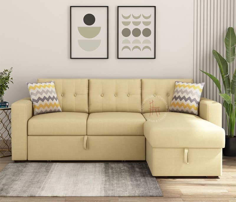 Image 2 for Fiore Right Aligned Convertible Sofa Cum Bed