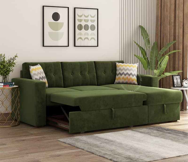Image 4 for Nora Right Aligned Convertible Sofa Cum Bed with Storage